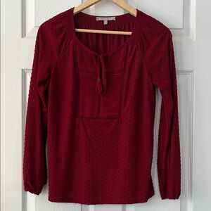 Daniel Rainn Burgundy Textured Blouse (Stitch Fix)